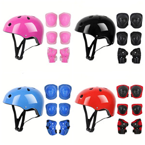 Enfants Patinage À Roulettes Casque De Sécurité Équilibrage Scooter Planche À Roulettes Patins À <span class=keywords><strong>Glace</strong></span> Équipement De Protection Ensemble - Product Image 5