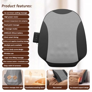 Cojín de masaje transfronterizo, cintura y respaldo hacia arriba y hacia abajo, masajeador de cojín de compresa caliente de amasado eléctrico de cuerpo completo para el hogar
