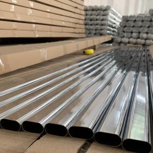 Hình bầu dục ống thép hình bầu dục Ống Chrome Ống CTK Chất lượng cao đồ nội thất tủ quần áo treo quần áo Sắt Đồ nội thất khác phần cứng - Product Image 1