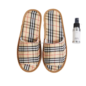 รองเท้าแตะโรงแรมสปาในร่มแบบใช้แล้วทิ้งรองเท้าแตะผ้ากำมะหยี่ออกแบบได้ตามต้องการ - Product Image 3