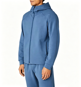 Ensemble de survêtement de sport 2 pièces personnalisé avec logo pour homme – Coupe-vent, veste de sport, idéal pour la course et les activités de plein air - Product Image 1