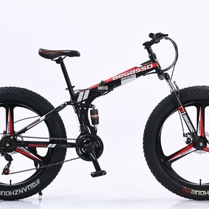 Vélo de montagne électrique pliable 26 pouces, pneus larges, double suspension, tout-terrain, avec béquille - Product Image 3