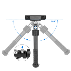 5 bánh răng có thể điều chỉnh chiều cao săn bắn bipods 360 độ xoay chia chiến thuật bipods - Product Image 2