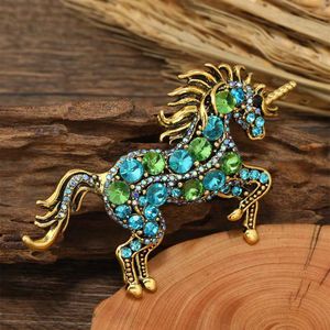 Broche de Unicórnio com Strass para Homens e Mulheres, Acessórios de Joalheria, Presentes para Casais em Festas e Feriados - Product Image 1