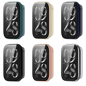Funda de <span class=keywords><strong>reloj</strong></span> IVANHOE para <span class=keywords><strong>Xiaomi</strong></span> <span class=keywords><strong>Mi</strong></span> <span class=keywords><strong>Band</strong></span> 9 Pro Protector de pantalla de vidrio templado All-Around Hard PC Bumper Cover Accesorios - Product Image 3