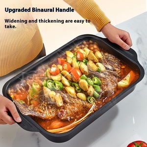 <span class=keywords><strong>Plaque</strong></span> de poisson grillée <span class=keywords><strong>rectangulaire</strong></span> en acier au carbone pour cuisinière à <span class=keywords><strong>induction</strong></span> à usage domestique et commercial - Product Image 3