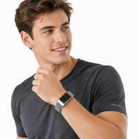Bracelet intelligent sans écran, moniteur de fréquence cardiaque ECG, suivi de l'oxygène dans le sang, bracelet de santé et de fitness pour Android