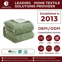 Couverture en flanelle 100% polyester pliable et chaude Orvetex, utilisable en toutes saisons, design personnalisable, cadeau pour bébé unisexe