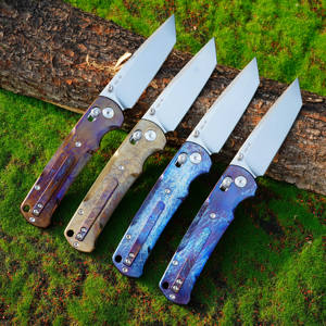 GT-T0039-4 गर्म आउटडोर तह कैंपिंग चाकू टाइटेनियम मिश्र धातु रंगीन हैंडल सैंडब्लास्टिंग एण्डिजिंग पॉकेट चाकू टुनफायर - Product Image 3