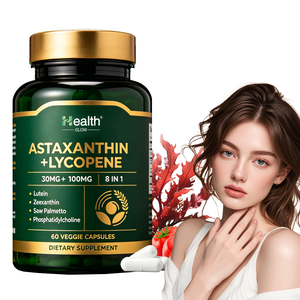 Capsules d'astaxanthine, étiquette personnalisée OEM, fabricant de compléments alimentaires, antioxydant, soin de la peau, anti-âge, santé de la vue, en vrac, GMP - Product Image 1