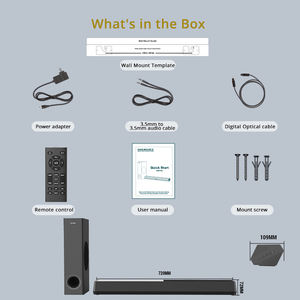 SE07PD 2,1 canales TV Soundbar Altavoces Bass Treble Audio ajustable con Subwoofer con cable Compatible con Laptop PC Theater - Product Image 2