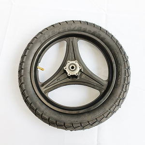 DGWZ 14 pouces roue avant de scooter électrique moyeu de roue avant de vélo uniquement moyeu et pneu sans frein de moteur - Product Image 4