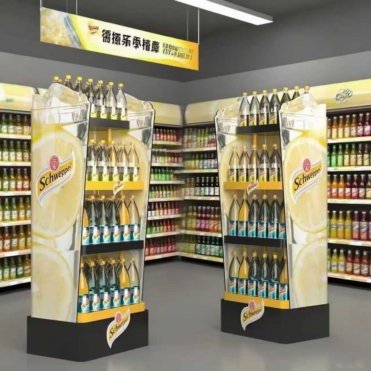 Durable Custom Metal Beverage Display Rack for Retail Shops Ideal for Bottled Wine & Drinks — view 5