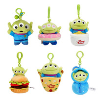 Peluche Ours Hamburger Trois Yeux HuaWang avec Rembourrage en Coton PP, Breloque de Sac à Dos, Livraison Directe Disponible