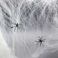 Décoration d'Halloween toile d'araignée extensible blanche réaliste, portable pour fêtes, intérieur, extérieur, jardin, maison hantée, décorations de vacances