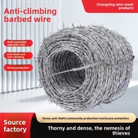 Fil barbelé double brin anti-escalade, alarme antivol, en acier inoxydable 304, style Xilu, pour clôture d'élevage et ligne de sécurité de verger