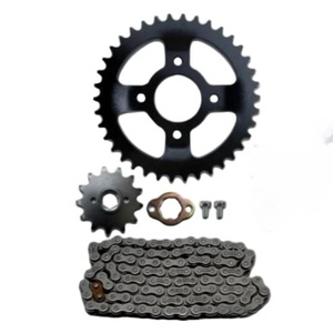 Kit de chaîne et pignon vintage <span class=keywords><strong>TL27</strong></span> personnalisé pour moto Italika DM 300 – Chaîne et courroie de transmission dorées - Product Image 2