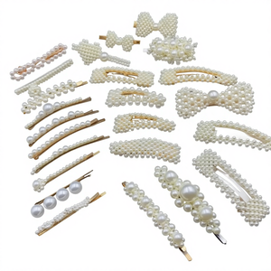 กิ๊บติดผมแฟชั่นเกาหลีแบบใหม่ ทำมือประดับมุก ชุดกิ๊บติดผมรูปโบว์และหัวใจสุดหรู สำหรับสาวๆ - Product Image 1