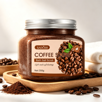 Gommage exfoliant et nettoyant au café et au sel de l'Himalaya avec citron et vitamine C pour peaux sèches et blanchissantes