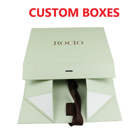 Boîtes pliantes magnétiques en promotion avec rubans, boîtes cadeaux de luxe pliables pour emballage cadeau, boîtes d'emballage en papier pour vêtements