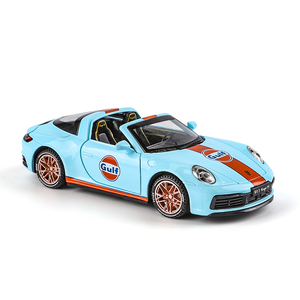 รถสปอร์ตแบบเปิดประทุนรุ่น Targa สเกล 1:32 ทำจากโลหะผสม พร้อมไฟ เสียง และระบบดึงหลังเปิดประตูและฝากระโปรง - Product Image 6