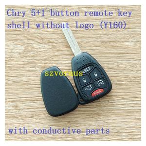 Tampa da chave do carro de alta qualidade para Chrysle-r 5 + 1 botão <span class=keywords><strong>Shell</strong></span> chave remoto sem logotipo (Y160) Caso Fob chave do carro atacado - Product Image 6