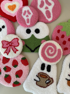 <span class=keywords><strong>Decorazioni</strong></span> <span class=keywords><strong>di</strong></span> <span class=keywords><strong>Halloween</strong></span> fatto a mano fantasma modello <span class=keywords><strong>di</strong></span> zucca artigianato tappeto da tavolo Punch ago sottobicchiere - Product Image 2