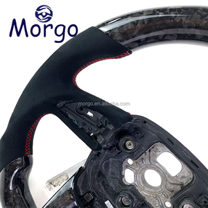 พวงมาลัยคาร์บอนไฟเบอร์ LED แบบกำหนดเองสำหรับรถแลมโบกินีแกลลอนโด <span class=keywords><strong>Urus</strong></span> <span class=keywords><strong>Aventador</strong></span> hurcan revuelto LP560 LP550 LP570สไตล์การแข่ง - Product Image 4