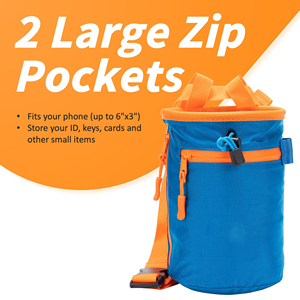 Sacs de taille antidérapants personnalisés pour l'extérieur, sac à craie pour l'escalade, avec 2 grandes poches de rangement zippées - Product Image 3