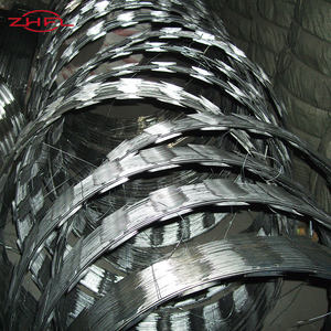 Alambre de púas decorativo de acero galvanizado para barreras móviles, bobina de alambre de púas de resorte de 16 clavijas, galvanizado en caliente. - Product Image 6