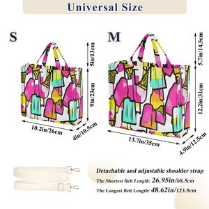 OEM Custom Printed Women's Corduroy Tote <b>Bag</b> with Front Pocket & Strap - Product Image 2