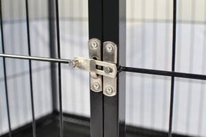 Katlanabilir Büyük Metal Köpek Kafesi Plastik Tepsi Sağlam Tasarım Klasik Modern Çevre Dostu Açık Üstlü Kulübe İç ve Dış Mekan Kullanımı İçin - Product Image 4