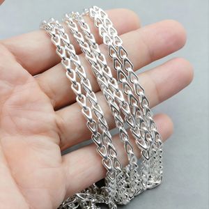 Catena a maglie cubane in argento 925 all'ingrosso, venduta a metro, per la creazione di collane e bracciali da donna e da uomo - Product Image 1