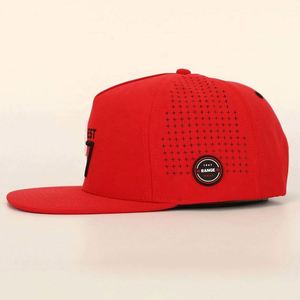 Wholesale Custom Design Your Own Logo <b>Mens</b> 5 Panel Laser Cut Hole Hat,<b>Flat</b> Bill Waterproof Hip Hop Gorras Snapback <b>Cap</b> - Product Image 4