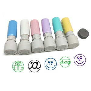 لون الباستيل <span class=keywords><strong>HA</strong></span> حامل ختم رغوة فلاش ذاتي الحبر طوابع المعلم جولة فلاش الطوابع - Product Image 2