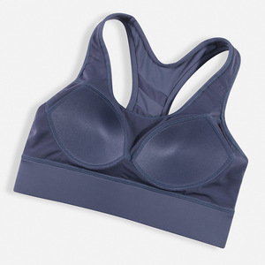 Sports <b>Bra</b> Women High Intensity Running Shockproof Support One Piece <b>Cup</b> Scoop Neck Modifiable Back Design Yoga Fitness - Product Image 2