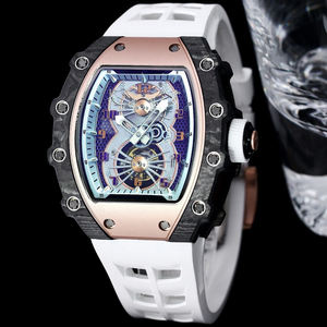 Montre mécanique multifonctionnelle sophistiquée à squelette tourbillon en carbone, idéale pour les célébrations VIP équestres et les vacances - Product Image 2