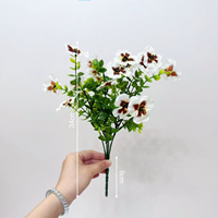 Fleurs artificielles de primula flexibles et nécessitant peu d'entretien pour mariage, fête, décoration intérieure, cadeaux de Noël, vente en gros de fleurs artificielles