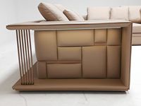 Luxuriöse Italienische Ledersofas Moderne Dreisitzer-Möbel Echtleder Schaumstoffgefüllte Sets für Villa und Hotel