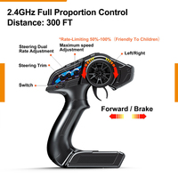 Voiture RC tout-terrain 4x4 à grande échelle 1/14, moteur brushless, haute vitesse, avec chargeur et câble USB