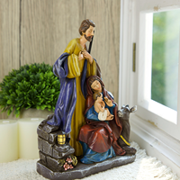 Produits en stock Statues religieuses catholiques en résine Image Sainte Famille Figurine de la Sainte Famille Crèche 18,5 cmH Sainte Famille