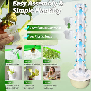 Sistema de Torre Hidropónica Vertical de <span class=keywords><strong>7</strong></span> Niveles, Invernadero Interior, Sistema de Cultivo Hidropónico de Vegetales - Product Image 2