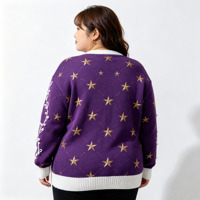 Pull Jacquard Surdimensionné Personnalisé pour Sororité, Gilet Brodé en Tricot, Pull Tricoté pour Femme