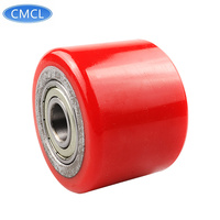 CMCL Ensemble de roulette avant pour transpalette transpalette Roulettes uréthane sur roulette en fonte