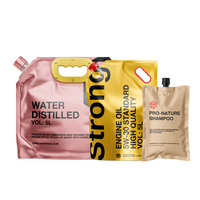 Sachets souples transparents personnalisés avec bec verseur pour boissons liquides, jus et eau, à fond plat
