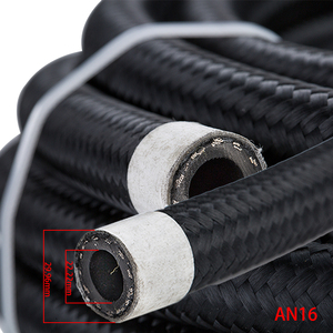Tuyau de <span class=keywords><strong>refroidissement</strong></span> d'huile en nylon noir, tube de <span class=keywords><strong>refroidissement</strong></span> tressé en acier inoxydable, pour <span class=keywords><strong>moto</strong></span> et voiture, AN4, AN6, AN8, AN10, AN12, 25mm - Product Image 4