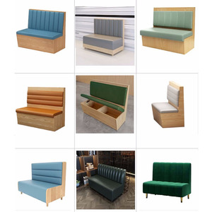 Ghế băng da nhà hàng hiện đại, bán buôn trực tiếp từ nhà máy, ghế băng quán cà phê, ghế sofa băng dài để bán - Product Image 2