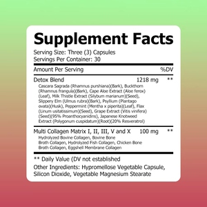 Capsules de détoxification du côlon de haute qualité, mélange naturel de détoxification, éliminent les toxines, capsules pour la détoxification du foie, soutien à la santé intestinale - Product Image 2