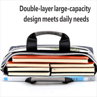 Sac souple portable en tissu Oxford, pochette pour documents de formation et de conférence, logo imprimé personnalisé