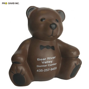 Teddy Bear Stress Reliever <b>Ball</b> PU Merchandising Promotional Gift Customizable with Logo Printing - Product Image 4